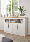Comoda »WESTMINSTER« cu aspect de lemn alb, lățime 150 cm - LunaHome.ro
