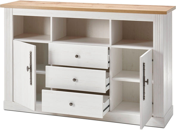 Comoda »WESTMINSTER« cu aspect de lemn alb, lățime 150 cm - LunaHome.ro