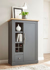 Comodă »Westminster« gri inchis din MDF, 80 cm latime - LunaHome.ro
