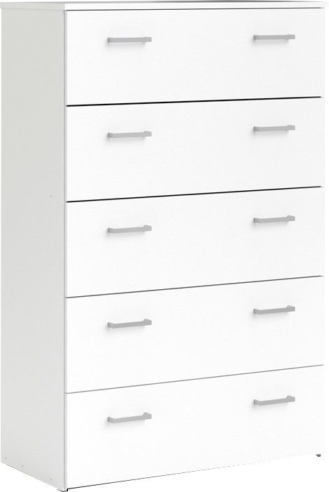 Comodă înaltă alba, design scandi modern, 74 cm latime - LunaHome.ro