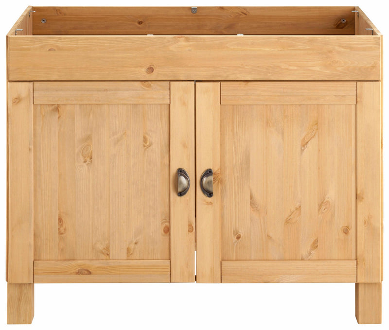 Corp de bucatarie din lemn masiv de pin, cu chiuveta Oslo, 100 cm - LunaHome.ro