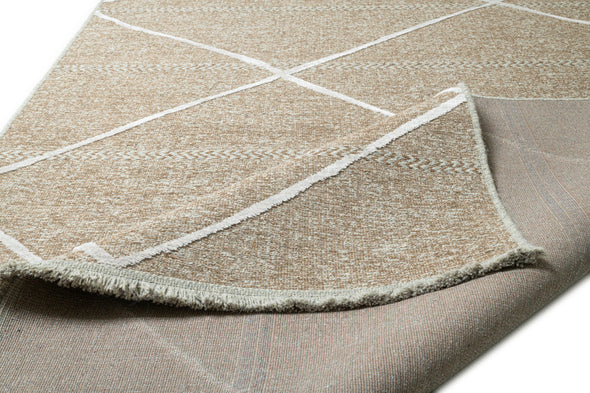 Covor Braderup din lână si vascoza, design scandi modern bej 160x230 cm - LunaHome.ro