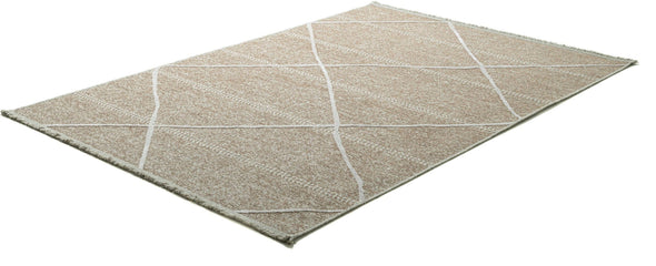 Covor Braderup din lână si vascoza, design scandi modern bej 160x230 cm - LunaHome.ro