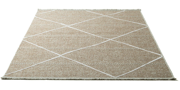 Covor Braderup din lână si vascoza, design scandi modern bej 160x230 cm - LunaHome.ro