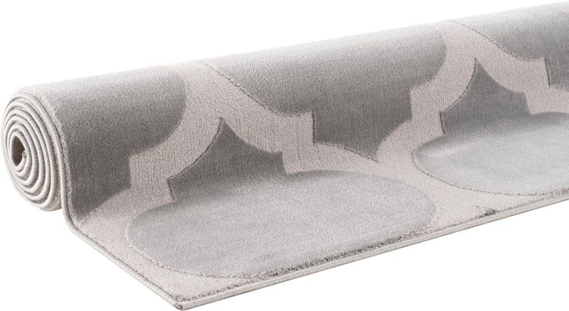 Covor Fenris cu model geometric 3D, gri 160x230 cm - LunaHome.ro