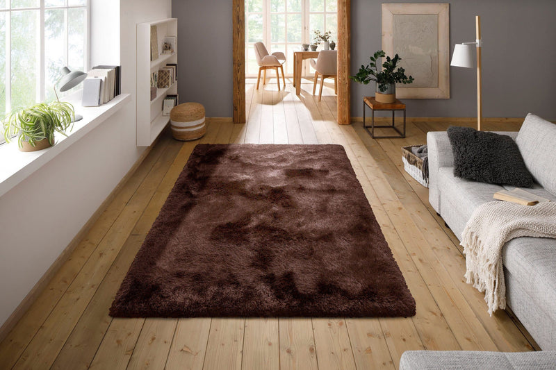 Covor Micro Exclusive maro inchis foarte gros si pufos, 60x90 cm - LunaHome.ro