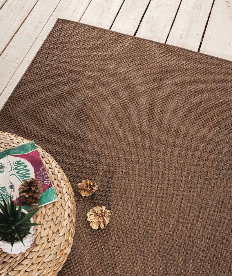 Covor Saylor cu tesatura plata, aspect de sisal, maro 160x220 cm - LunaHome.ro