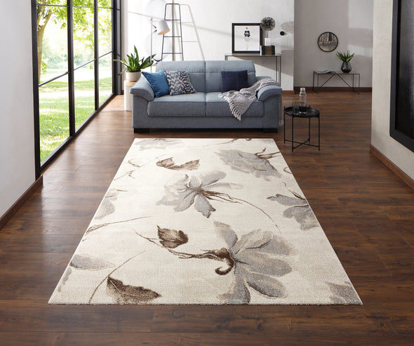 Covor Sofia cu model floral elegant, bej 80x150 cm - LunaHome.ro