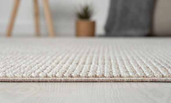 Covor »Ava« cu aspect de sisal, model cu noduri, alb-bej, 160x230 cm - LunaHome.ro