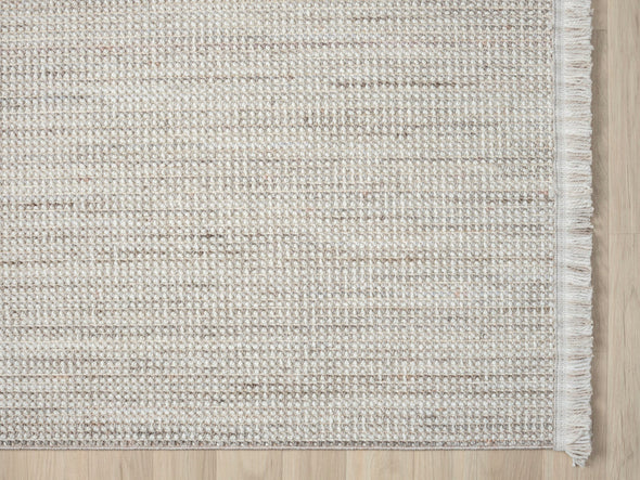 Covor »Ava« cu aspect de sisal, model cu noduri, alb-gri, 200x290 cm - LunaHome.ro