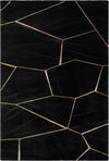 Covor »Biel« cu model geometric, negru cu auriu, 200x290 cm - LunaHome.ro
