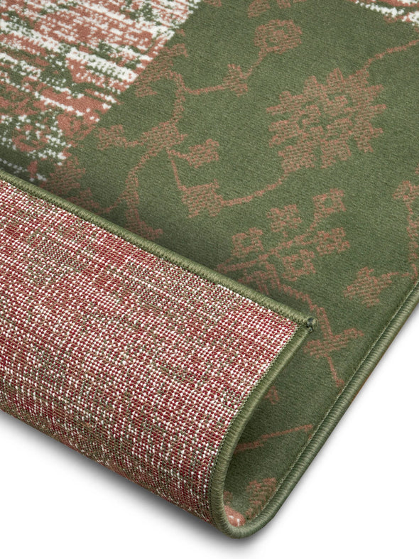 Covor »Bloques« cu design mozaic, rezistent, crem-verde, 120x170 cm - LunaHome.ro