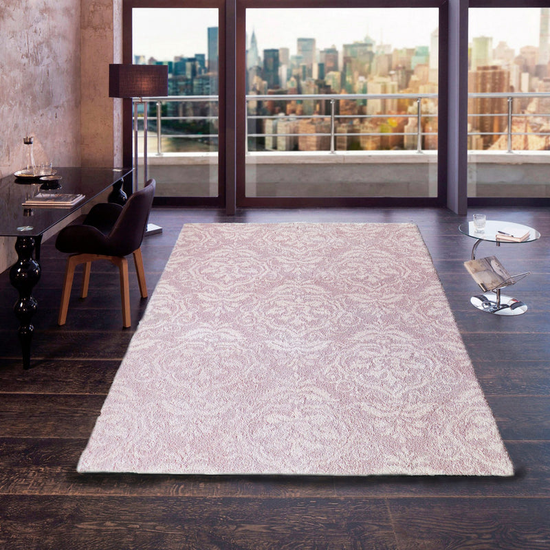 Covor »Cremona« cu model romantic roz, pufos, 80x150 cm - LunaHome.ro