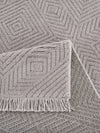 Covor »Duchesse« design grafic, boho cu franjuri gri, 160x230 cm - LunaHome.ro