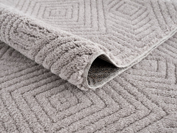 Covor »Duchesse« design grafic, boho cu franjuri gri, 160x230 cm - LunaHome.ro