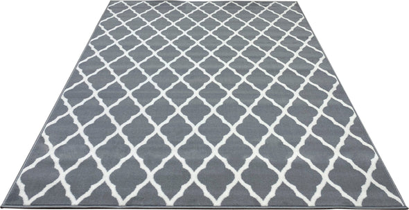 Covor »Elliota« cu fire scurte, design grafic, gri 160x230 cm - LunaHome.ro