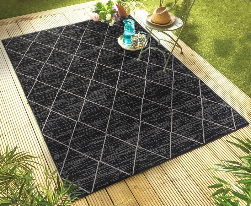 Covor »Florenz« potrivit si pentru exterior, antracit, 70x140 cm - LunaHome.ro
