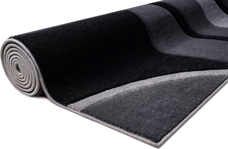 Covor »Josias« cu model geometric 3D, gri cu negru 120x180 cm - LunaHome.ro