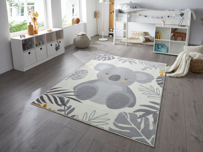 Covor »Koala« pentru joaca, fonoabsorbant, crem cu gri, 120x170 cm - LunaHome.ro
