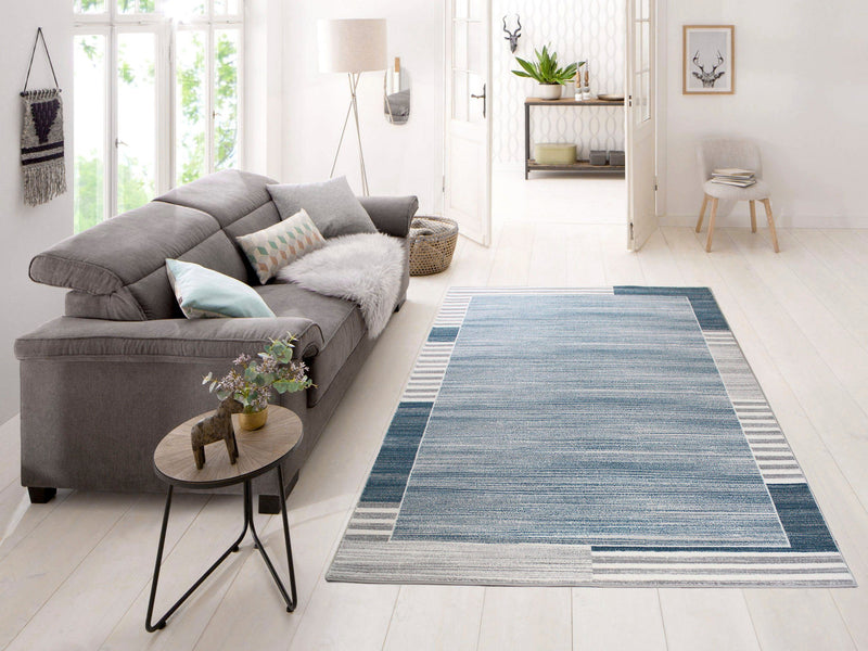 Covor »Madita« cu model modern, fire scurte, albastru 160x230 cm - LunaHome.ro