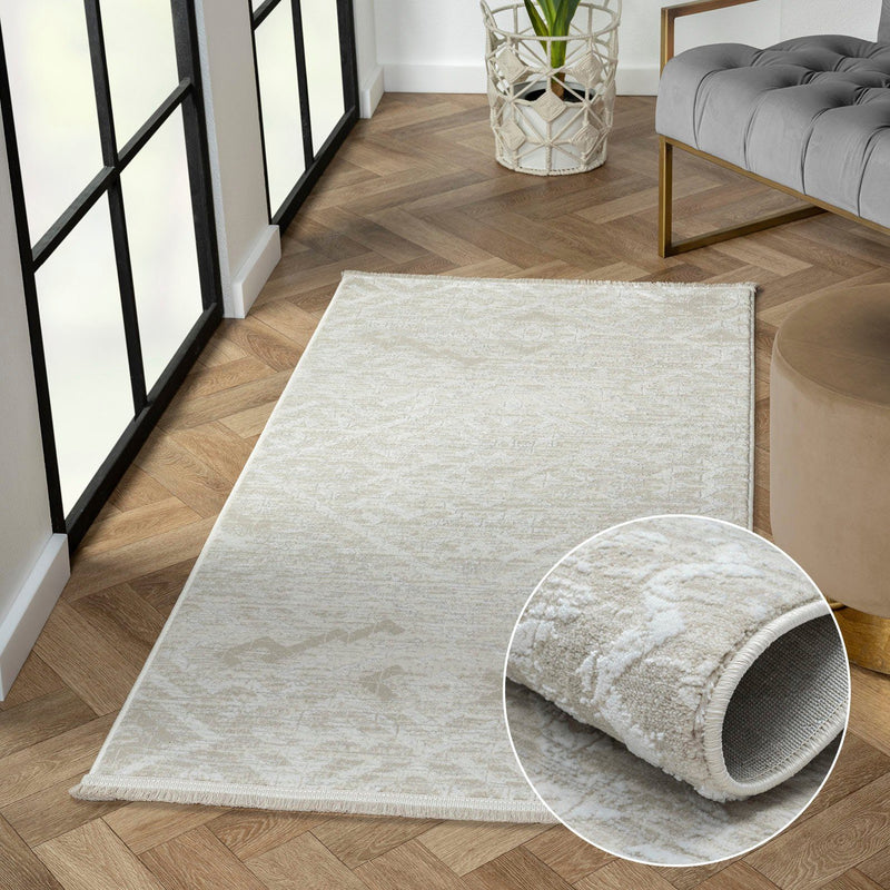 Covor »My Type 2« cu fire scurte, model 3D crem 160x230 cm - LunaHome.ro