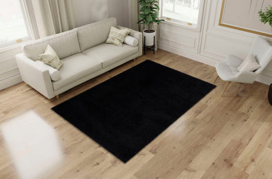 Covor »Shaggy Soft« cu fir lung pufos, culoare negru, 200x200 cm - LunaHome.ro