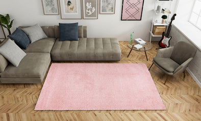 Covor »Shaggy Soft« cu fir lung pufos, culoare roz, 70x140 cm - LunaHome.ro