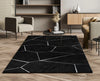 Covor »Waben«, cu model geometric, negru cu argintiu - LunaHome.ro
