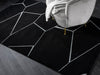 Covor »Waben«, cu model geometric, negru cu argintiu - LunaHome.ro