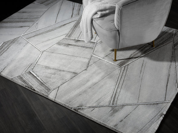 Covor »Waben« cu tesatura plata, gri elegant, 120x170 cm - LunaHome.ro