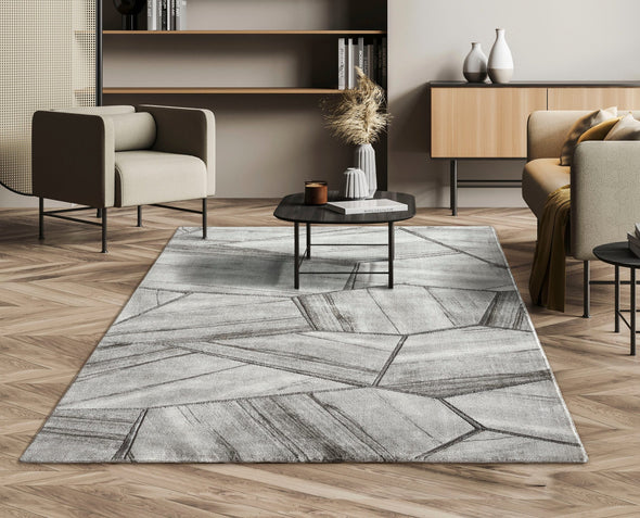 Covor »Waben« cu tesatura plata, gri elegant, 120x170 cm - LunaHome.ro