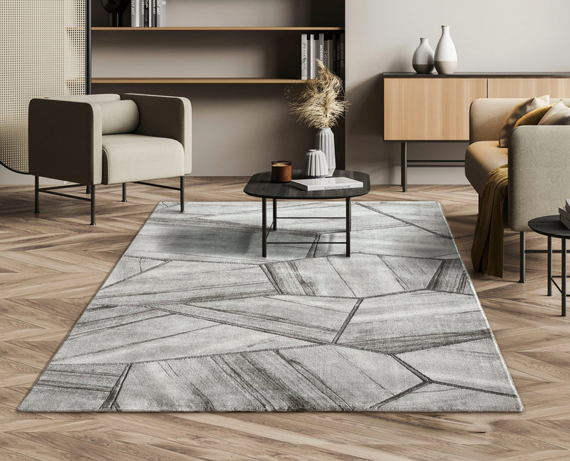 Covor »Waben« cu tesatura plata, gri elegant, 120x170 cm - LunaHome.ro