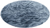 Covor de blană »Valeria« rotund foarte moale si pufos, albastru, 90 cm - LunaHome.ro