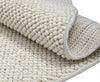 Covor rotund »Ava« cu aspect de sisal, model cu noduri, alb 120 cm diametru - LunaHome.ro