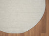 Covor rotund »Ava« cu aspect de sisal, model cu noduri, alb 120 cm diametru - LunaHome.ro