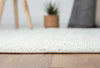 Covor rotund »Ava« cu aspect de sisal, model cu noduri, alb 120 cm diametru - LunaHome.ro