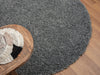 Covor rotund »My Shaggy« foarte pufos, gri, 100 cm diametru - LunaHome.ro