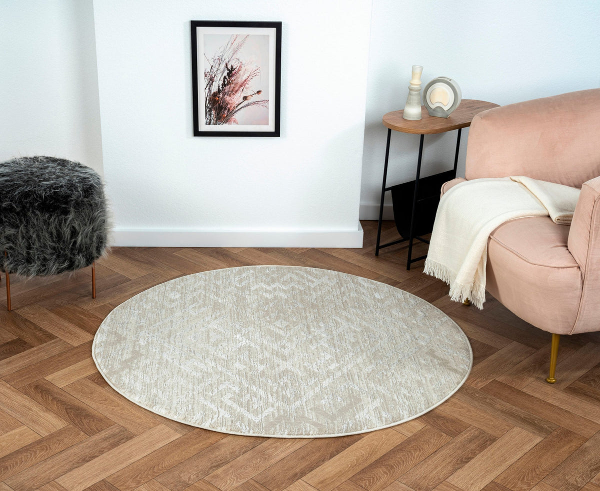 Covor rotund »My Type 2« cu fire scurte, model 3D, 120 cm diametru ...