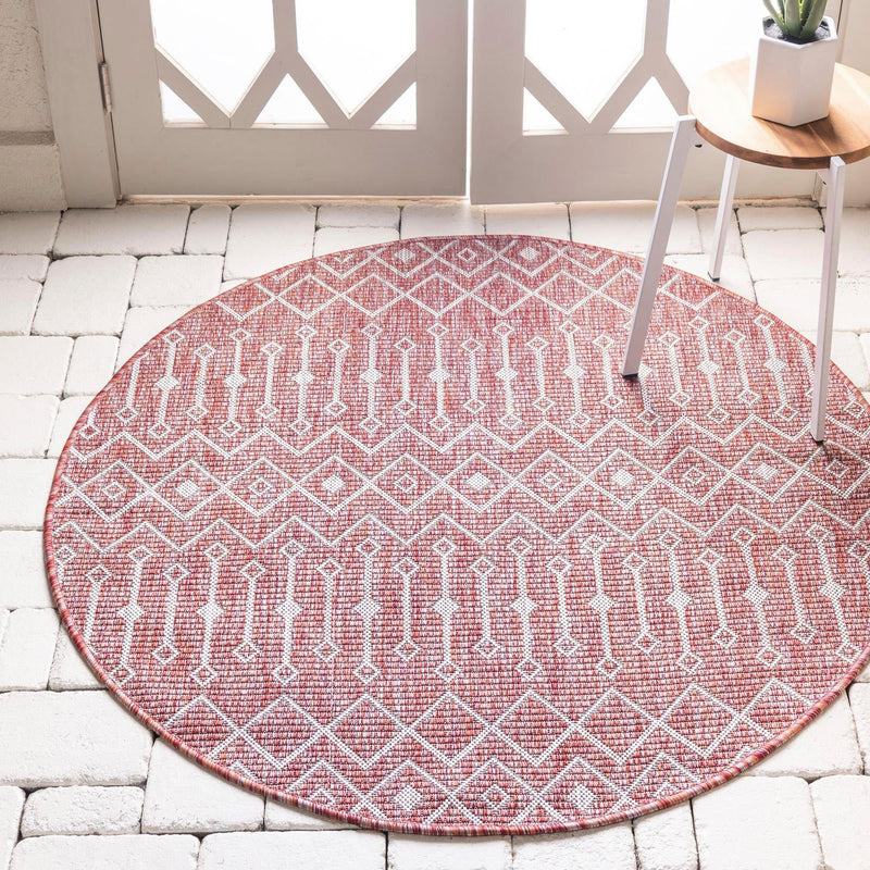 Covor rotund »Outdoor Crosses« pentru interior si exterior, 122 cm - LunaHome.ro