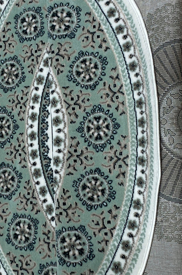 Covor rotund »Shari« cu model oriental, verde, 190 cm diametru - LunaHome.ro