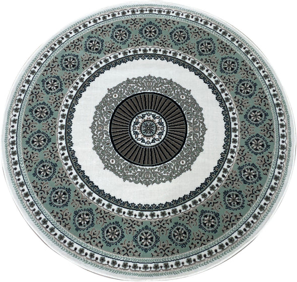 Covor rotund »Shari« cu model oriental, verde, 190 cm diametru - LunaHome.ro