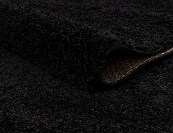 Covor shaggy Viva negru, potrivit pentru încălzire prin pardoseală, 120x180 cm - LunaHome.ro