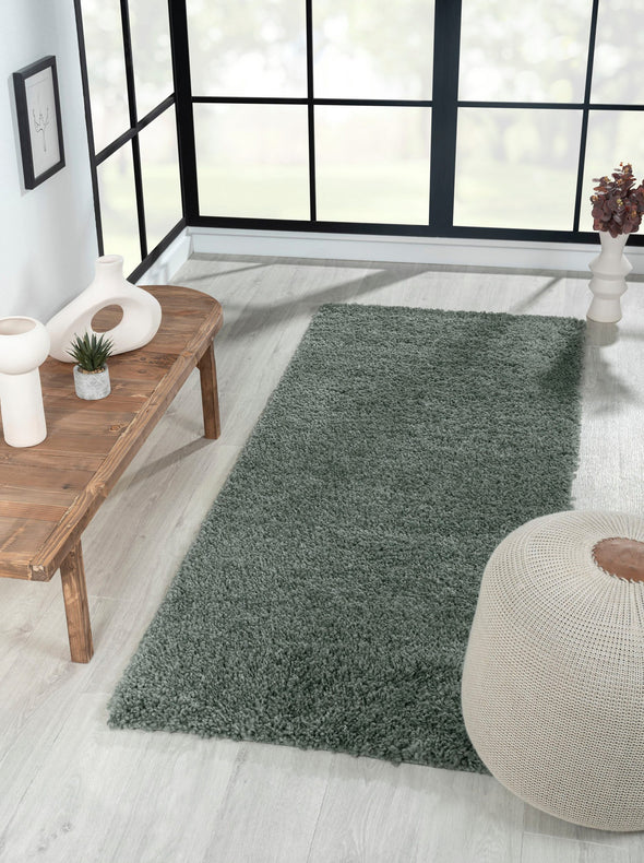 Covor traversa »My Shaggy« foarte pufos, verde, 80x200 cm - LunaHome.ro