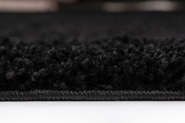 Covor traversa »Shaggy 30« negru, potrivit pentru încălzire prin pardoseală, 80x300cm - LunaHome.ro