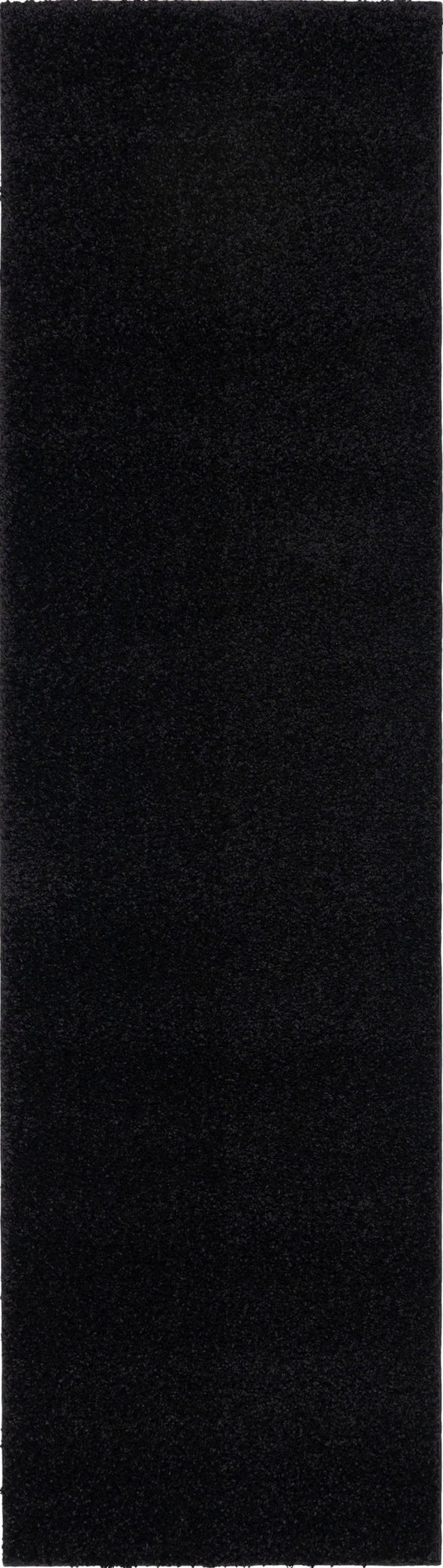 Covor traversa »Shaggy 30« negru, potrivit pentru încălzire prin pardoseală, 80x300cm - LunaHome.ro