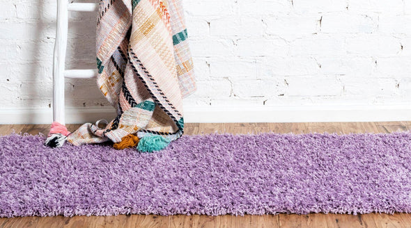 Covor traversa »Shaggy Shag« foarte moale si pufos mov, 76x305 cm - LunaHome.ro