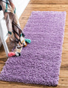 Covor traversa »Shaggy Shag« foarte moale si pufos mov, 76x305 cm - LunaHome.ro