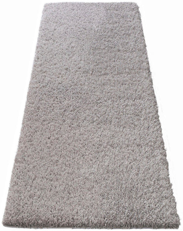 Covor traversa »Viva« cu fire lungi, pufos, culoare argintiu, 90x250 cm - LunaHome.ro