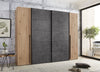 Dulap Narago cu 4 usi, culoare stejar-beton, 270 cm latime - LunaHome.ro