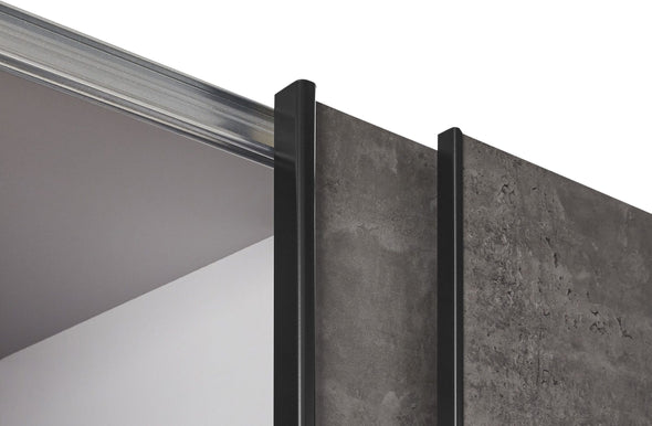 Dulap Narago cu 4 usi, culoare stejar-beton, 270 cm latime - LunaHome.ro